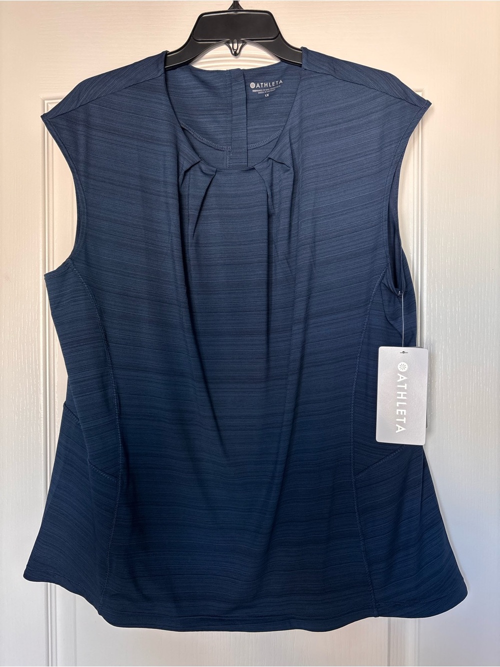 Athleta Stinson Back Zip Tank - Navy rashguard womens 1X UPF 50+